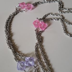 Purple & Pink long necklace